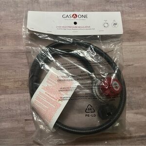 Gas One 2109 High Pressure Regulator 0-20 PSI With Hose And Adjustable Dial New